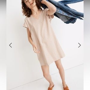Madewell button back easy dress in stripe